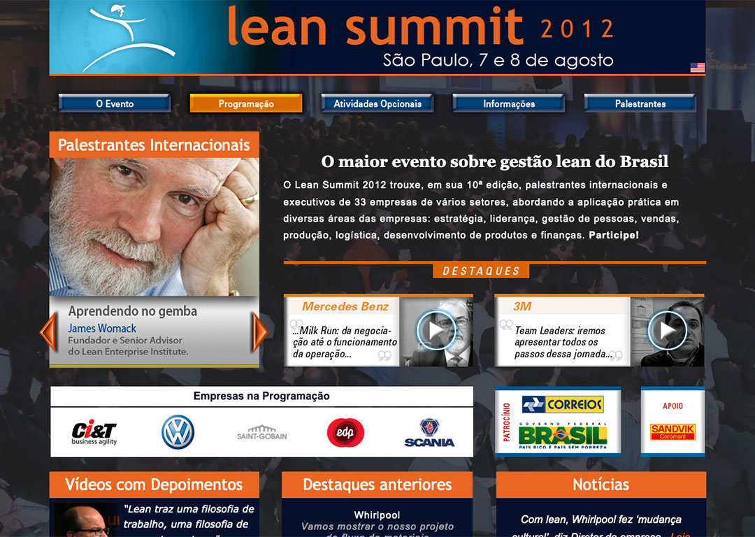 Landing page - lean summit 2012 Campanha - lean summit 2012 - Nêio Mustafa