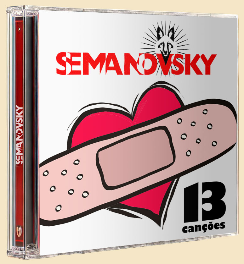 Capa do álbum '13 Canções', de Semanovsky, criada por Nêio Mustafa, designer gráfico em São Paulo.