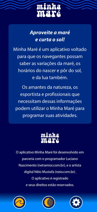 App MinhaMaré - créditos - Nêio Mustafa